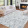 Floral Machine Washable Rug with Rubber Backing for Living Room Non-Slip Area Rug Vintage Indoor Carpet Non-Shedding Rug for Bedroom Dining Room Hallway Kitchen Office Playroom Nursery