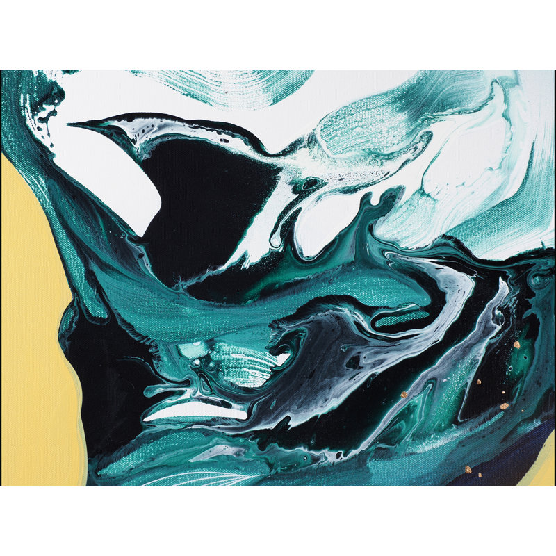 Bonaire Print by Novi Lim, Black Framed Canvas, 25" H x 33" W