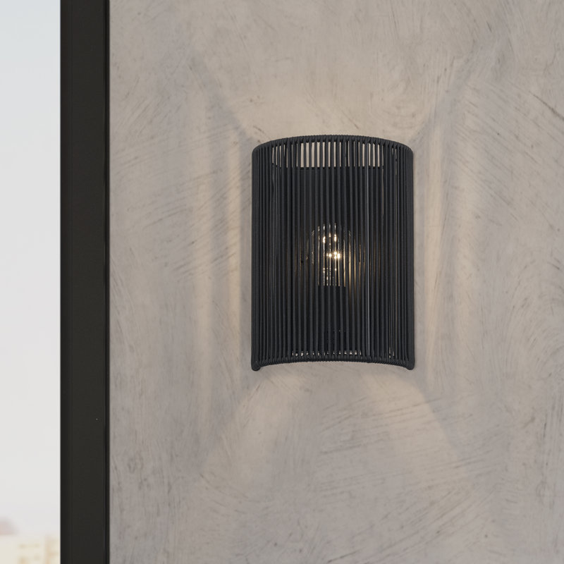 Asllan 1 Light Black Ada Sconce, Black, Matte Black