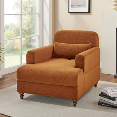 Chaise longue d'intérieur rembourrée 36 po