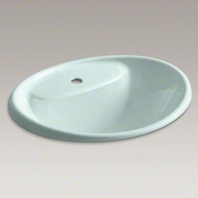 Tides Metal Oval Drop-In Bathroom Sink with Overflow