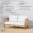 3-Piece Wicker Patio Set, Bohemian Wooden Loveseat And Chairs Conversation Set With Cushions-347780861