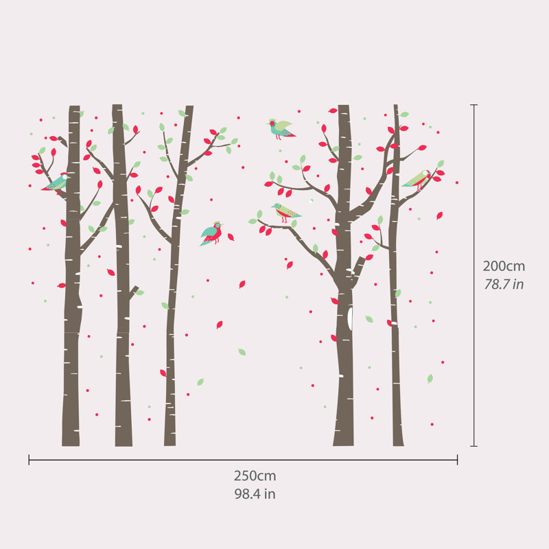Birchtree Forest Wall Sticker, Single