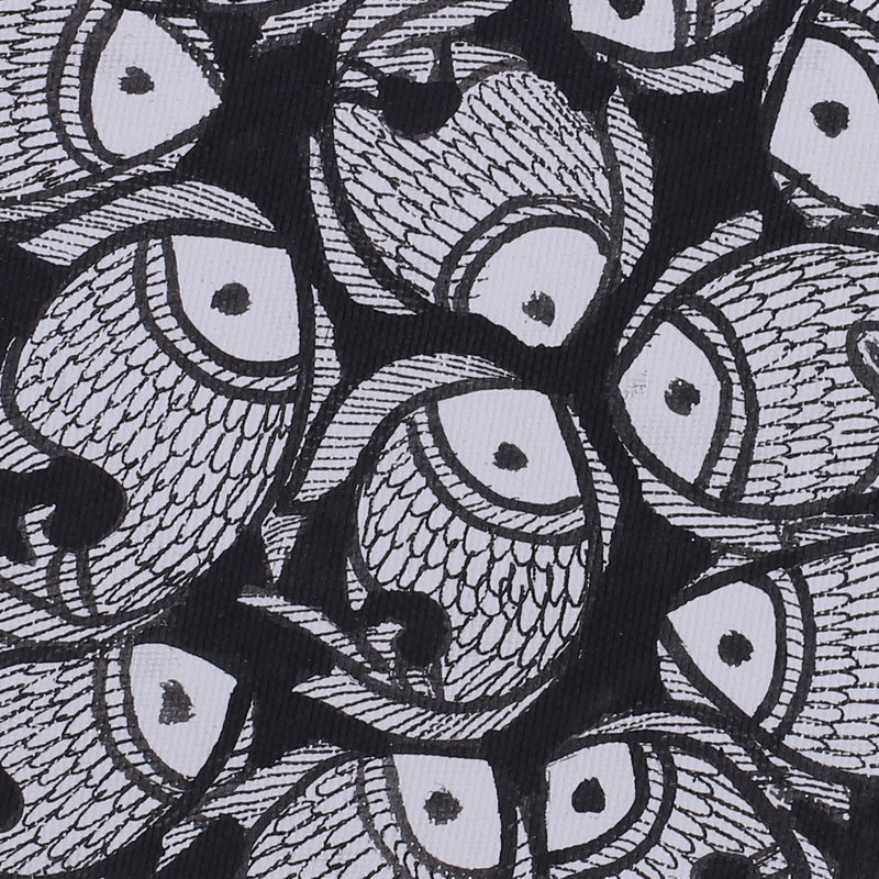 Peinture de Highland Dunes Handmade Fish Harmony Ii Madhubani