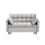 Petit causeuse avec lit escamotable, 2 coussins décoratifs lavables et tissu gris foncé-1415507687