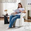 Upholstered Chenille Swivel Armchair-43998952