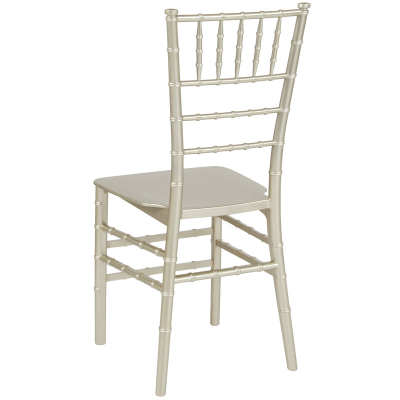 Tioga Resin Stacking Chiavari Chair, Beige