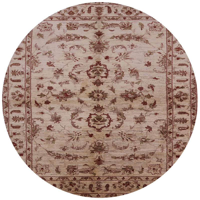 Tapis brun Corbel, Rond 5 pi