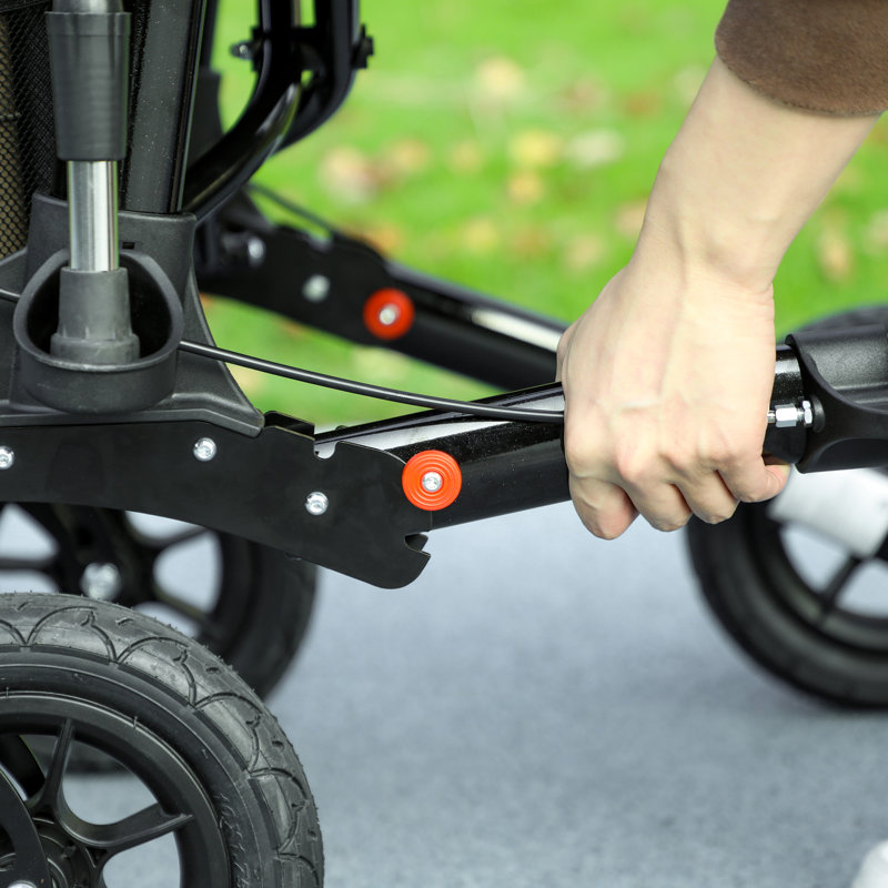 HOMCOM Rollator Walker Lightweight Mobility Walker with All-Terrain Wheels