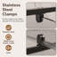 Porte de douche pivotante en verre 46-48 "x H 72" semi-sans cadre avec verre trempé transparent 1/4 ", installation réversible-119321836