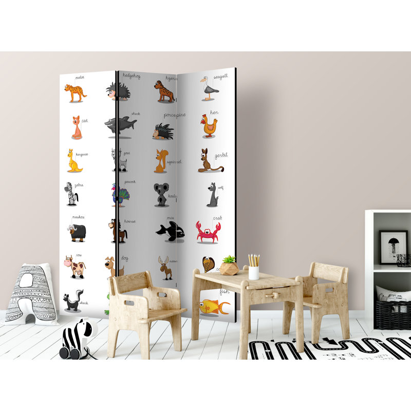 135cm W x 172cm H 3 - Panel Wood Folding Room Divider