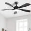 Ventilateur de plafond moderne de 52 pouces avec 3 moteurs à courant continu réversible à télécommande et 5 pales en ABS à intensité variable
