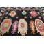 Tapis unique en laine noué à la main Oushak gris anthracite 8 pi 6 po x 11 pi 2 po New Age