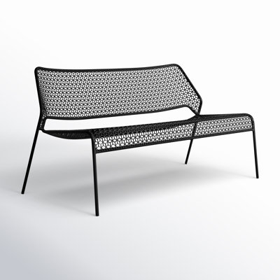 Hot Mesh 49'' Powder Coated Steel Outdoor Bench