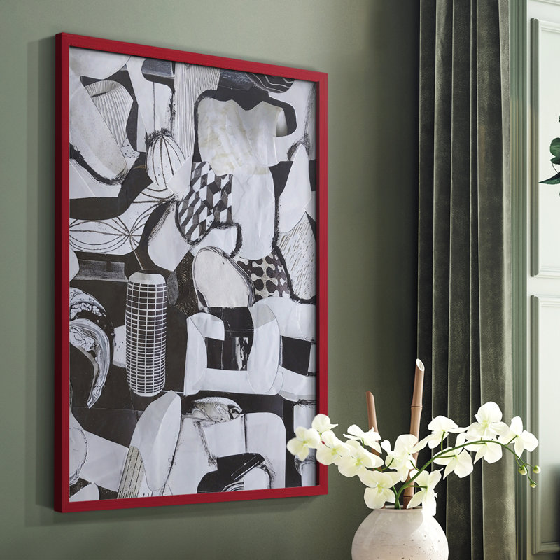 «Beverlywood City Forms», reproduction encadrée - bois massif, Rouge, H 10 po x l 8 po