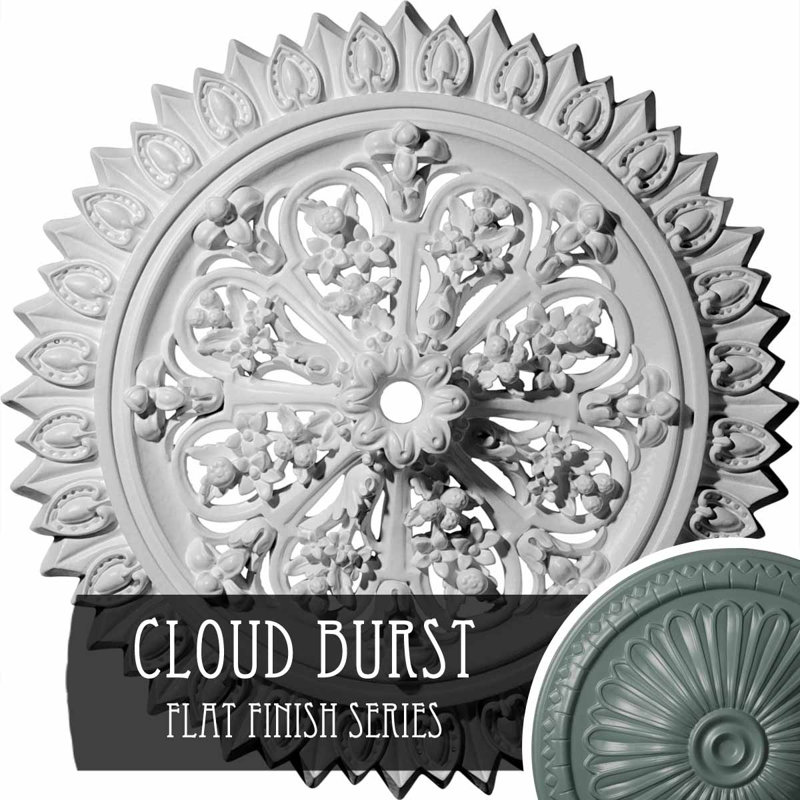Médaillon de plafond Endurathane Lariah, 24 3/4 po de diamètre extérieur 1 3/8 po x P 3 1/4 po (convient aux auvents jusqu'à 1 3/8 po)