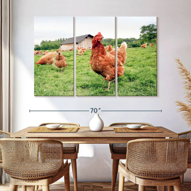 Chicken In The Farm, 42" H x 65" W