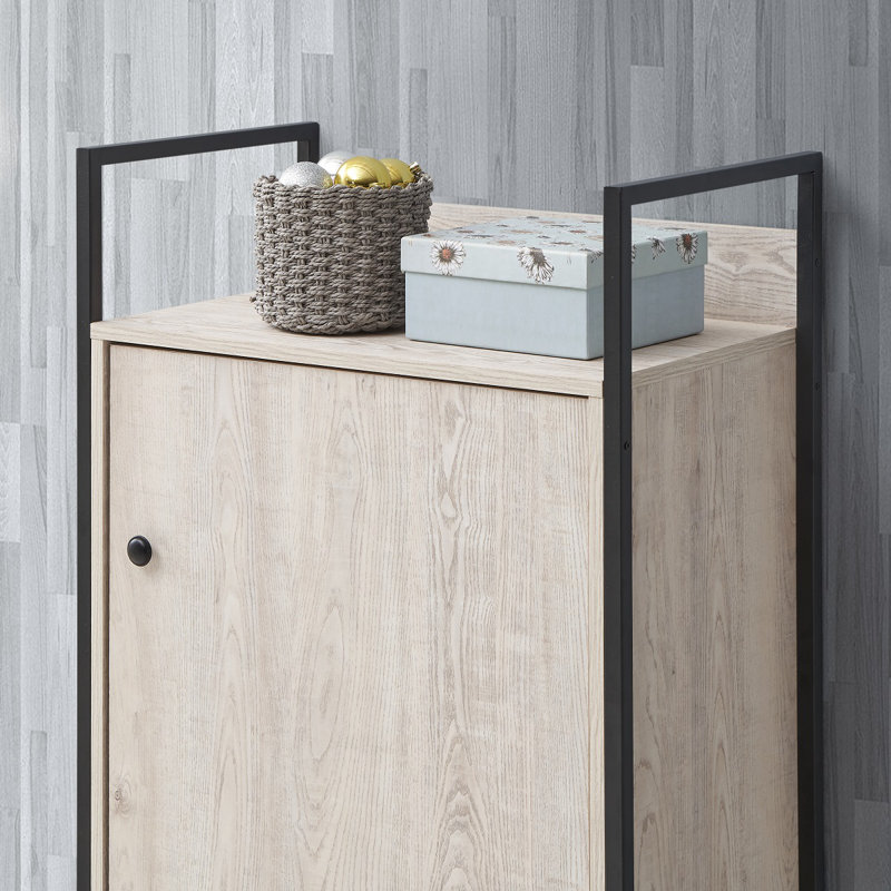 Brant 1 Door Manufactured Wood Wardrobe, Ash Oak