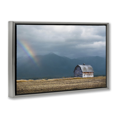 Mission Mountain Barn Rainbow Floating Frame, design by Annie Bailey Art