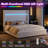 Upholstered Platform Bed with Storage Drawers and Charging Station, Wood Slat Support Bed Frame-1488557195-1488557199