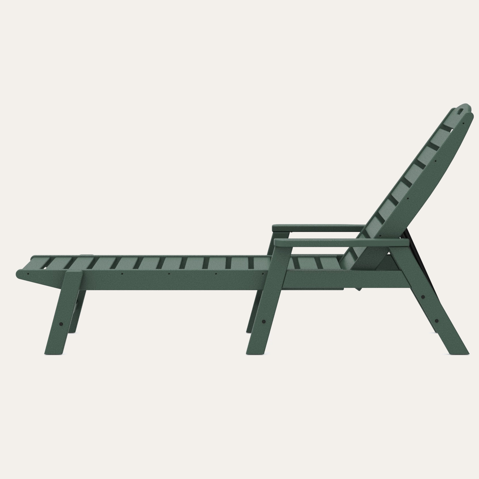 POLYWOOD® Nautical 27" Patio Chaise Lounge, Hunter Green