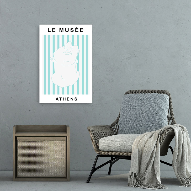 Athenian Statue Head Minimalist Architecture Wall Art Print by Talitha McQueen - Print, 91.44cm H x 60.96cm W