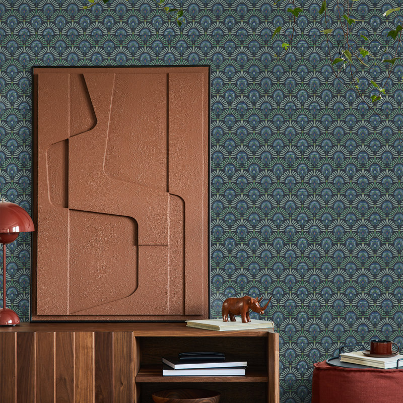 Transform Peacock Peel & Stick Wallpaper, Green