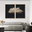 "Moody" noir pastel abstrait nuage minimaliste moderne, art mural 2 pièces-98126382-98126380