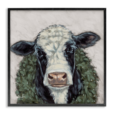 Vache tachetée avec couronne, giclée d'art par Sara G. Designs