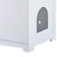 Enceinte de litière, meuble de litière pour chat avec prise dissimulée, 2 portes, banc de rangement pour salle de bain pour chat, table d'appoint pour chat, grand bac à litière en bois inclus, blanc-1231301899
