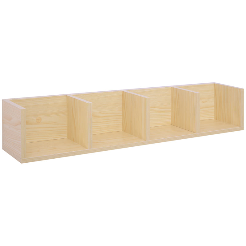 18cm H Media Shelves, Brown