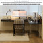 Bureau en L noir en bois massif-1399809576