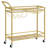 2-Tier Bar Cart Serving Cart Kitchen Cart with Wine Rack and Glass Holder