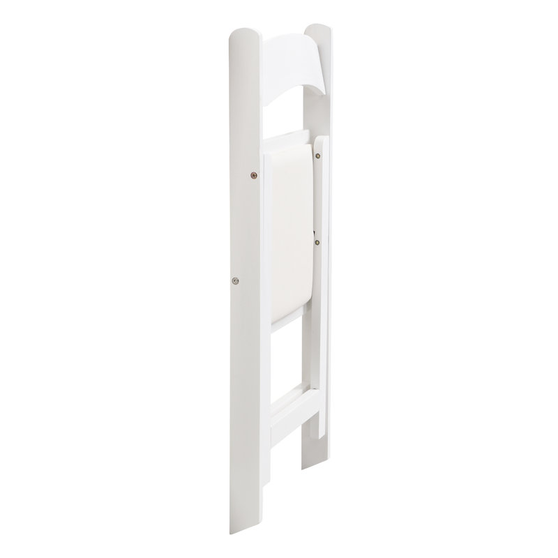 Ensemble de chaises pliantes rembourrées 4 pièces, Blanc