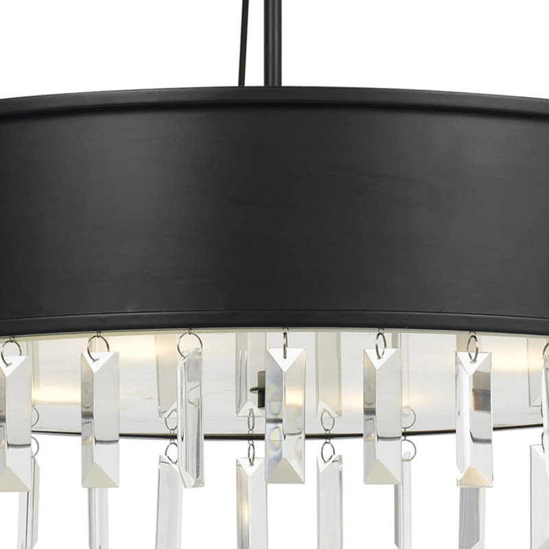 Lustre tambour unique à 4 lumières