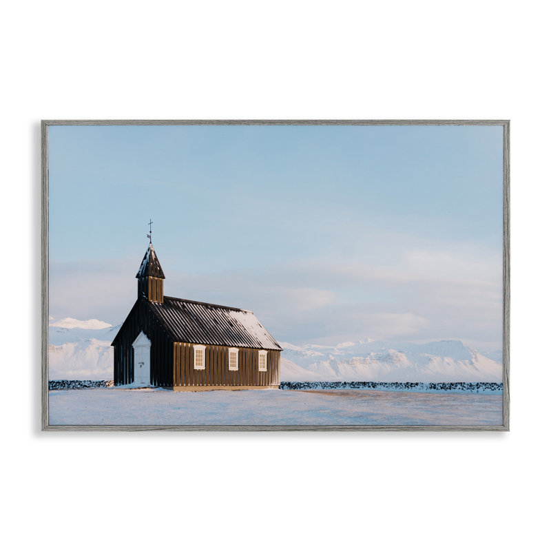 «Church on Vast Snowscape», estampe numérique, conception par Jade Sharp Photo, H 12 po x l 18 po