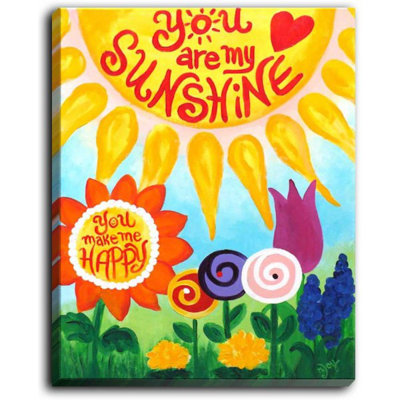 " You Are My Sunshine Floral " by NJoy Art