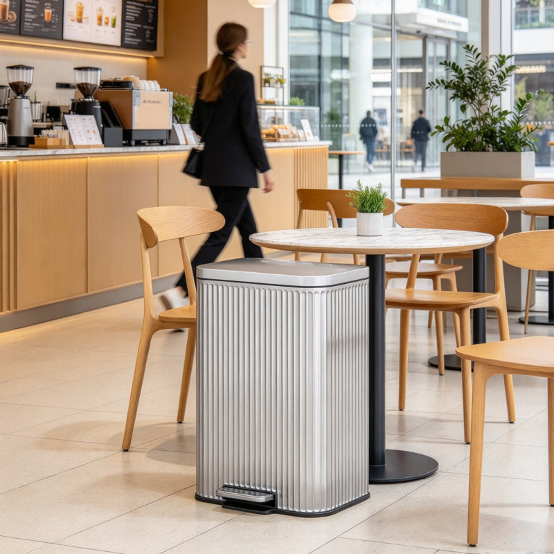 50L Stainless Steel Soft-Close Pedal Kitchen Bin
