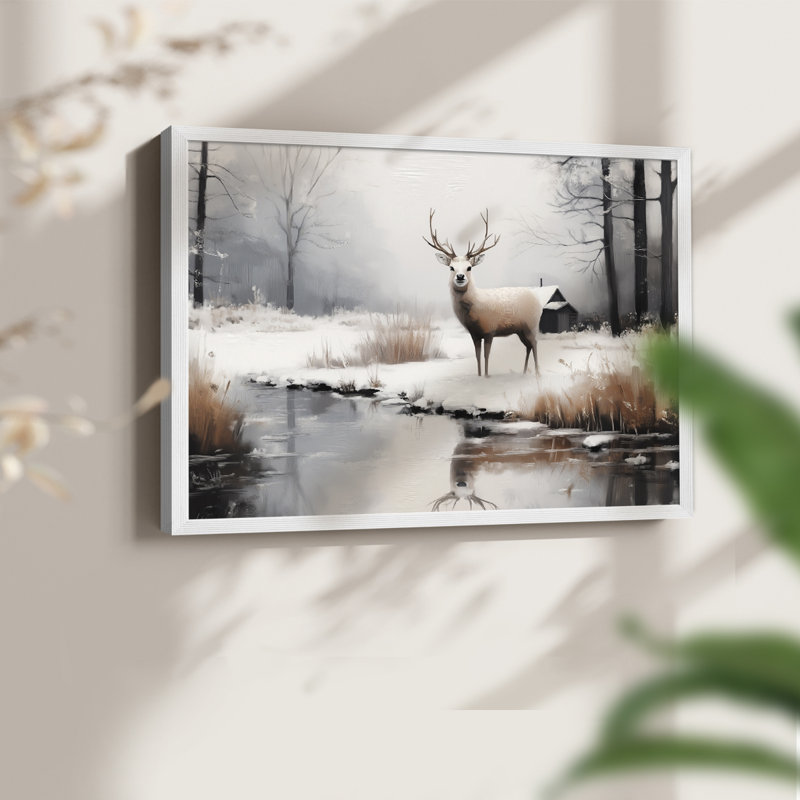 Art de Noël - DCCCLIX - Reproduction encadrée - Restickable, H 16 po x l 20 po, Blanc