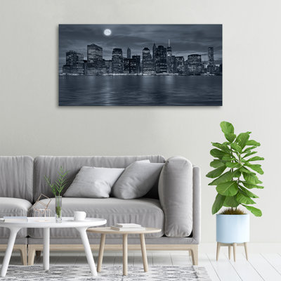New York By Night - No Frame Print on Canvas