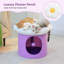 Arbre à chat cylindrique en forme de fleur en forme de dôme 15,7 po de haut-2135339618