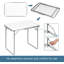Bex Rectangular Wood Metal Folding Outdoor Camping Table , 80cm cm W 50cm cm D-54848680
