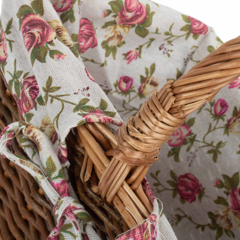 Wicker Laundry Basket with Handles, Small (15cm x 25cm x 32cm)