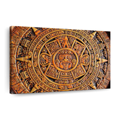 " Aztec Calendar Canvas Print "