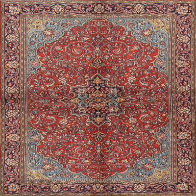 Tapis rouge / bleu Sohail