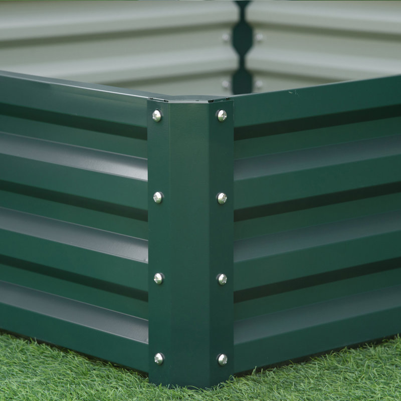 Outsunny Galvanized Raised Garden Bed