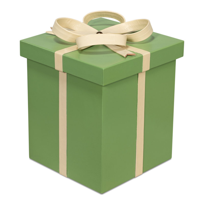 Ferrell 3 - Piece Leather/Wood Holiday Boxes Decorative Accent, Green