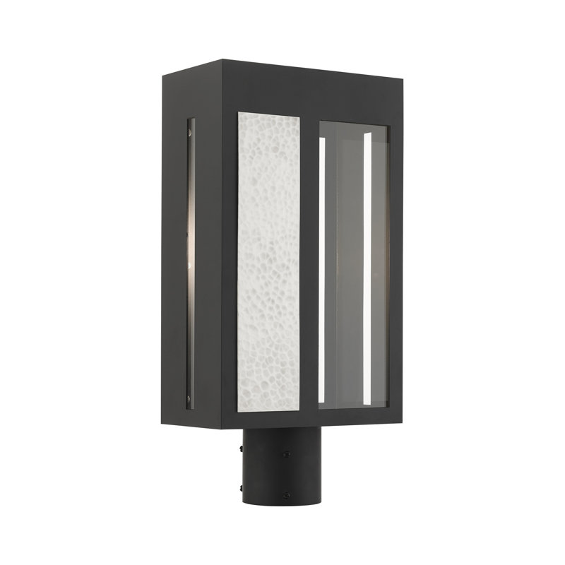 Tête de lanterne câblée à 1 lumière H 17,25 po Gandhi, Noir