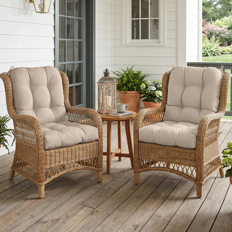 Indoor/Outdoor Seat/Back Cushion, Beige