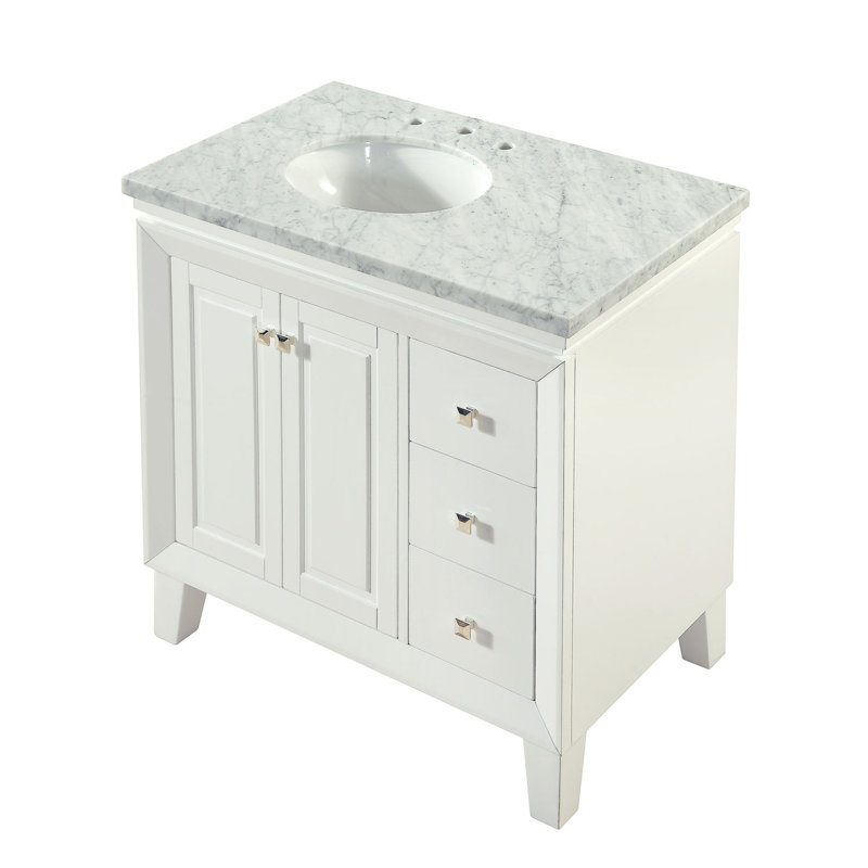 Ensemble de meuble-lavabo de salle de bain simple 36" transitionnel Sumner